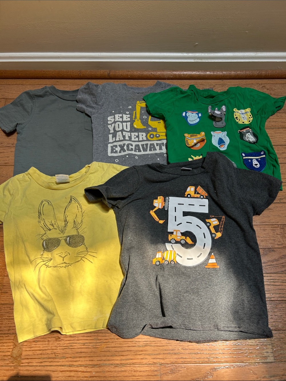 Bundle of boys short sleeve  t shirts 3T to 5T